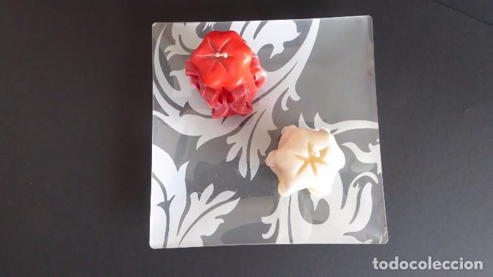 Artesan&iacute;a: CENTRO DE CRISTAL CON DOS VELAS - Foto 3