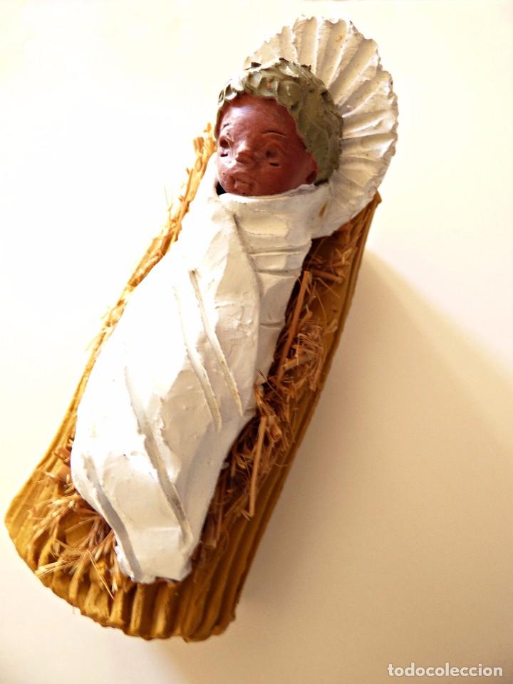 Kunsthandwerk: NI&Ntilde;O JESUS MODELADO Y FIRMADO POR SU AUTOR. M. OLIVER.