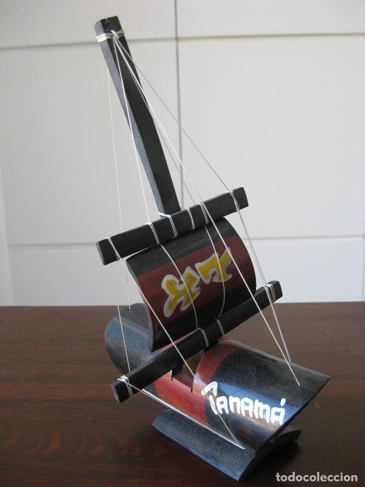 Artesan&iacute;a: BARCO CON CA&Ntilde;A DE BAMBU RECUERDO DE PANAMA - Foto 1