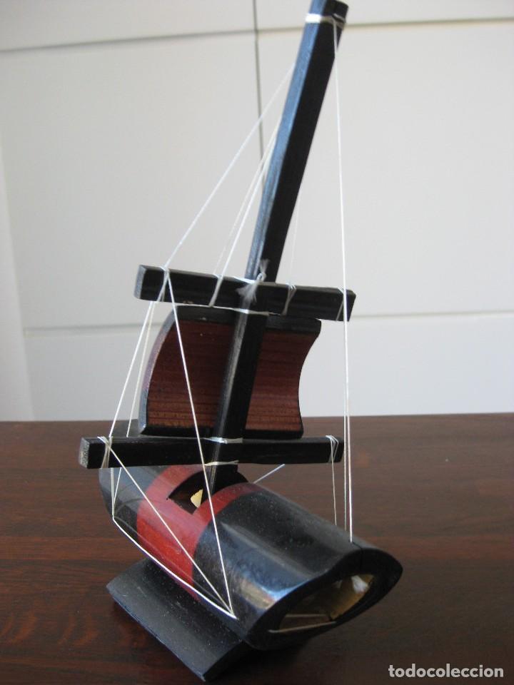 Artesan&iacute;a: BARCO CON CA&Ntilde;A DE BAMBU RECUERDO DE PANAMA - Foto 2