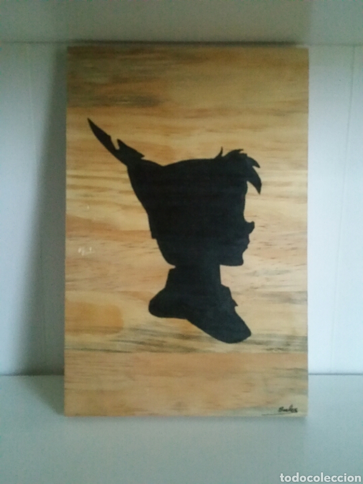 Artesan&iacute;a: Madera con silueta de Peter Pan. - Foto 1