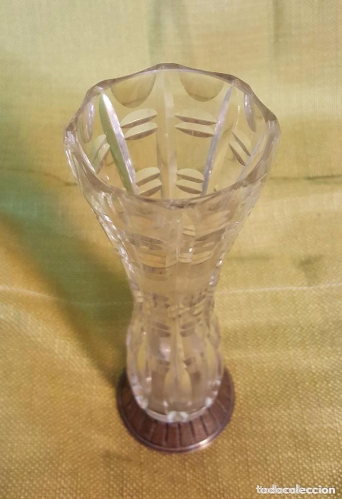 Artesan&iacute;a: JARRON DE CRISTAL Y BASE DE PLATA - Foto 2