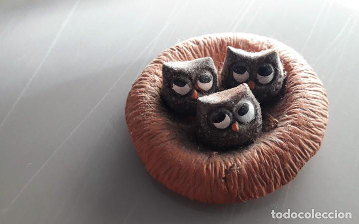 Artesan&iacute;a: NIDO CON 3 BUHOS - Foto 1