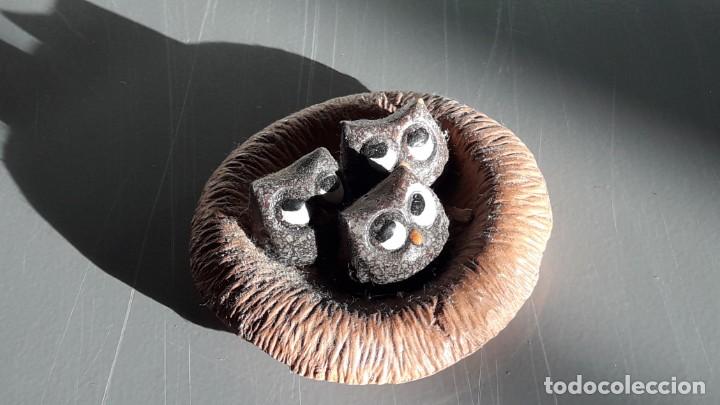 Artesan&iacute;a: NIDO CON 3 BUHOS - Foto 2
