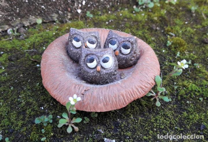 Artesan&iacute;a: NIDO CON 3 BUHOS - Foto 5