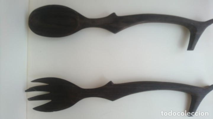 Artesan&iacute;a: Cubiertos Servir de Ebano - Foto 1