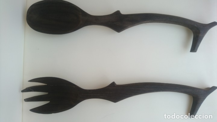 Artesan&iacute;a: Cubiertos Servir de Ebano - Foto 2