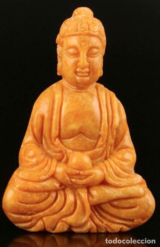 Artesan&iacute;a: Buda Buddha Buditava de jade amarillo - Foto 3