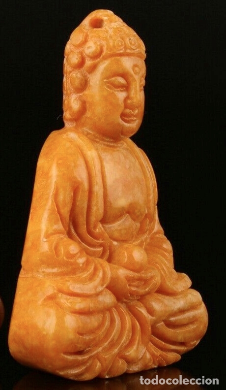 Artesan&iacute;a: Buda Buddha Buditava de jade amarillo - Foto 4