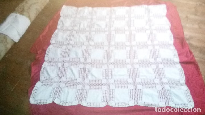 Artesan&iacute;a: Mantel de Lino y ganchillo - Foto 3