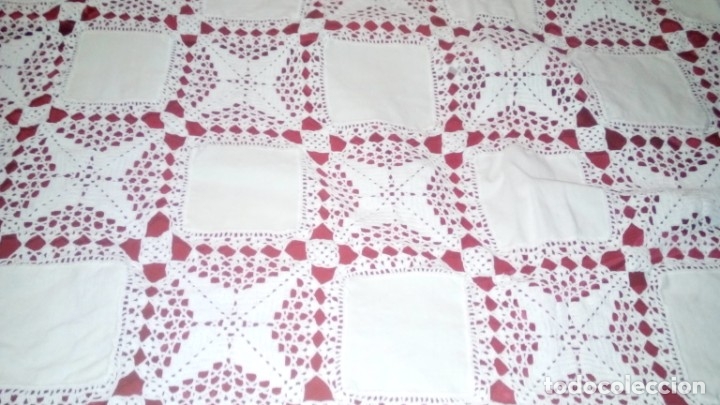 Artesan&iacute;a: Mantel de lino y ganchillo - Foto 2