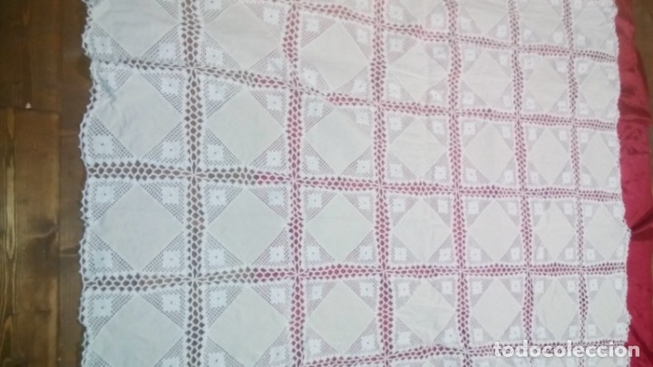 Artesan&iacute;a: Mantel de lino y ganchillo - Foto 3
