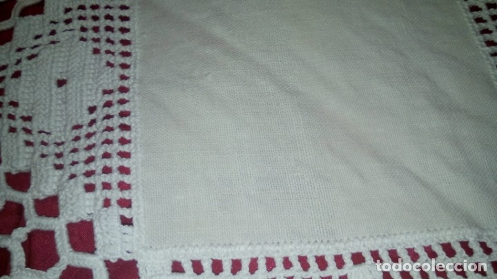 Artesan&iacute;a: Mantel de lino y ganchillo - Foto 4