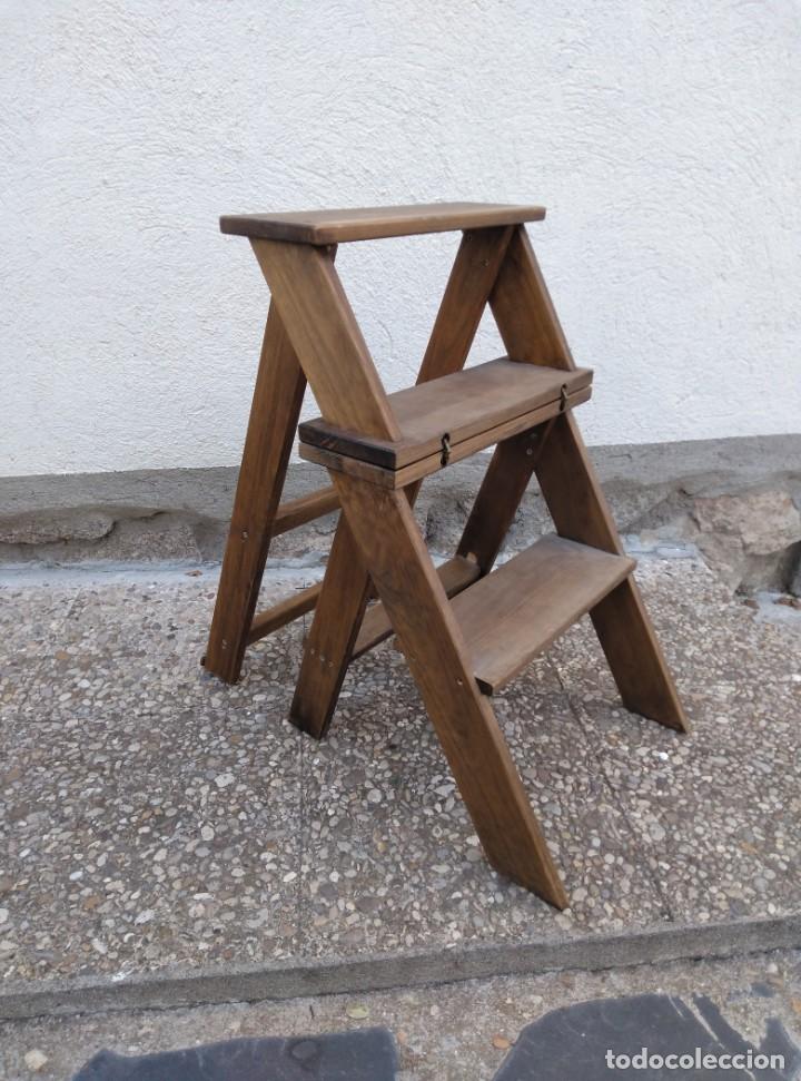 Artesan&iacute;a: 2 sillas-escaleras de madera. - Foto 2