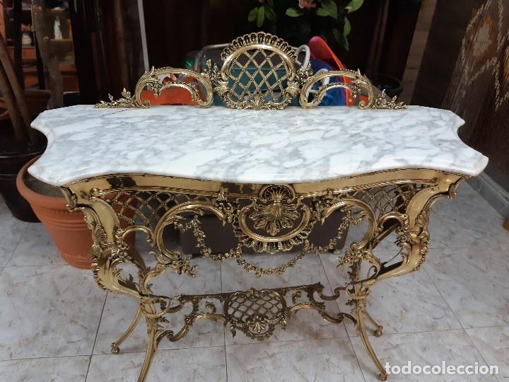 Artesan&iacute;a: consola de bronce , con espejo - Foto 4