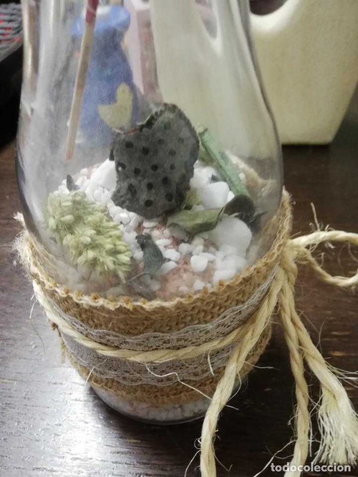 Artesan&iacute;a: BOTELLA CENTRO DE MESA CON ARENA Y ATADA CON CUERDA - Foto 2