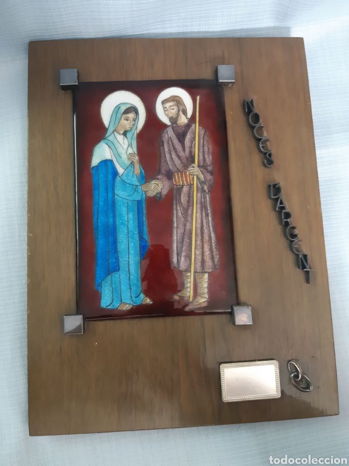 Artesan&iacute;a: CUADRO DE MADERA CON ESMALTE Y PLATA - Foto 1