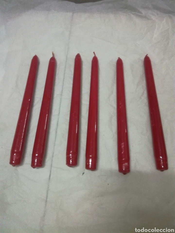 Artesan&iacute;a: Set de 6 velas cirios candelabro - Foto 1
