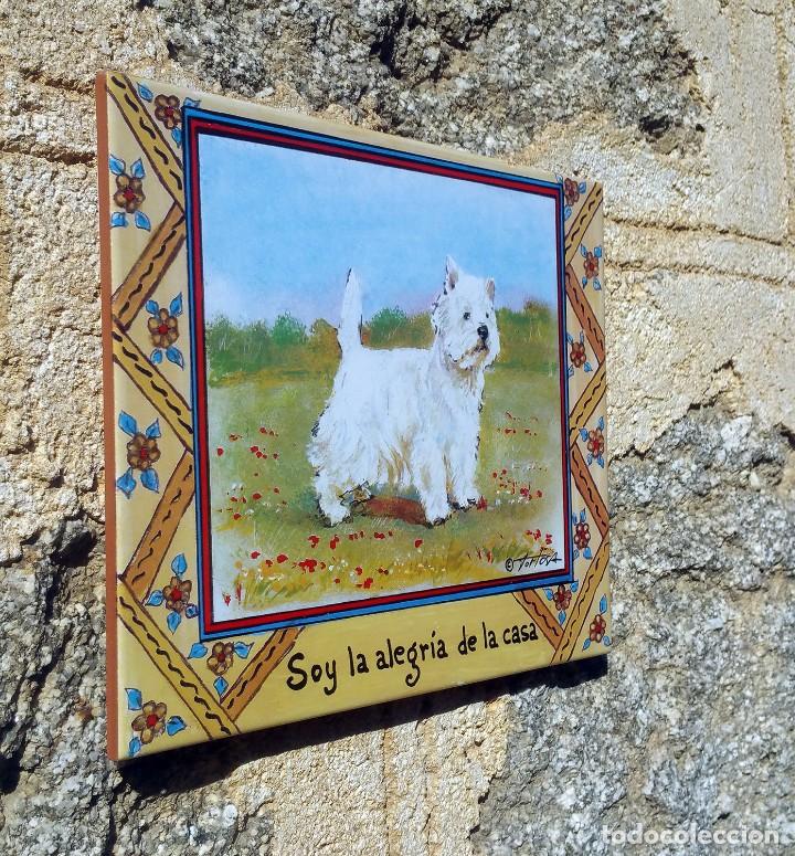 Artesan&iacute;a: Azulejo perro Westy - Foto 3
