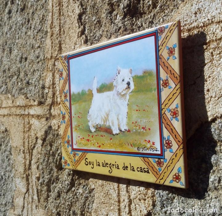 Artesan&iacute;a: Azulejo perro Westy - Foto 4