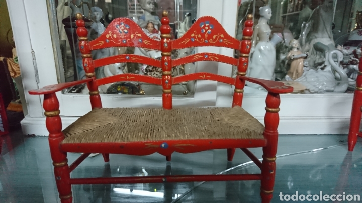dos sillón doble sevillana miniaturas - Compra venta en todocoleccion