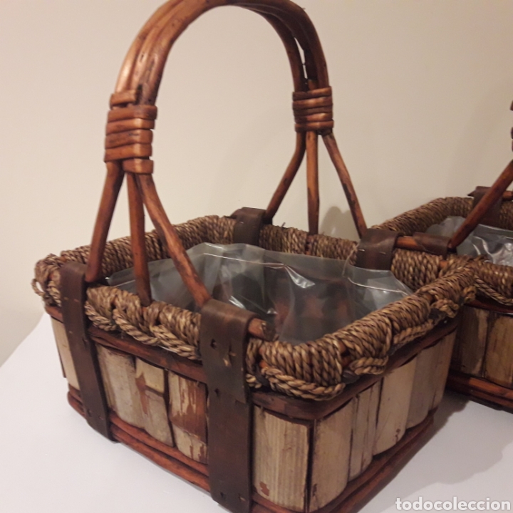Artesan&iacute;a: 2 Cestas de mimbre - Foto 2