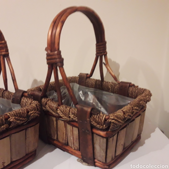 Artesan&iacute;a: 2 Cestas de mimbre - Foto 3