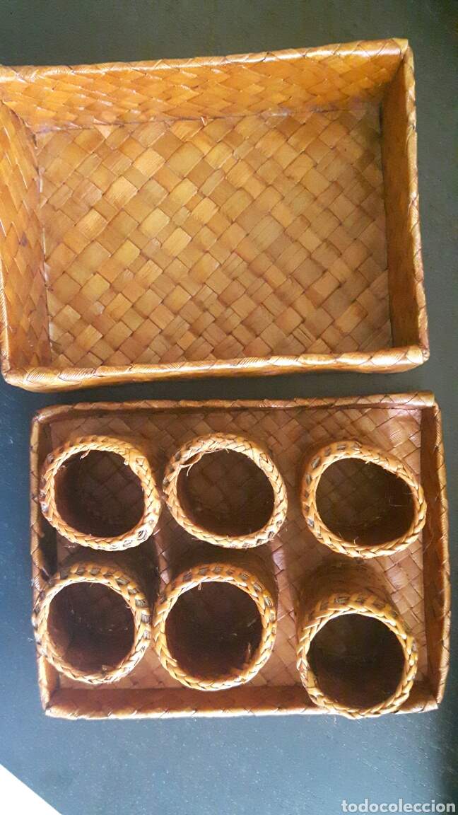 Artesan&iacute;a: Caja ratan con servilleteros - Foto 2