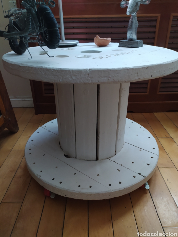 Artesan&iacute;a: Mesa Bobina con Ruedas - Foto 2