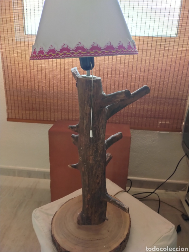 Artesan&iacute;a: Lampara tronco de madera - Foto 3