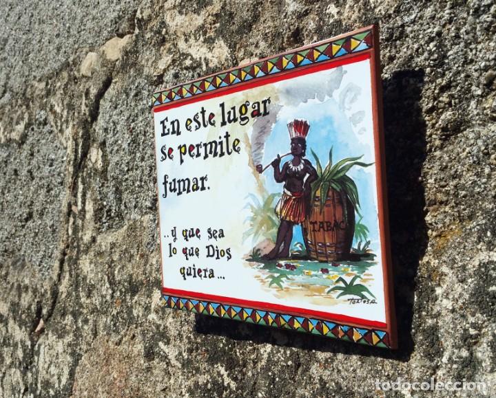 Artesan&iacute;a: Azulejo Se permite fumar - Foto 3