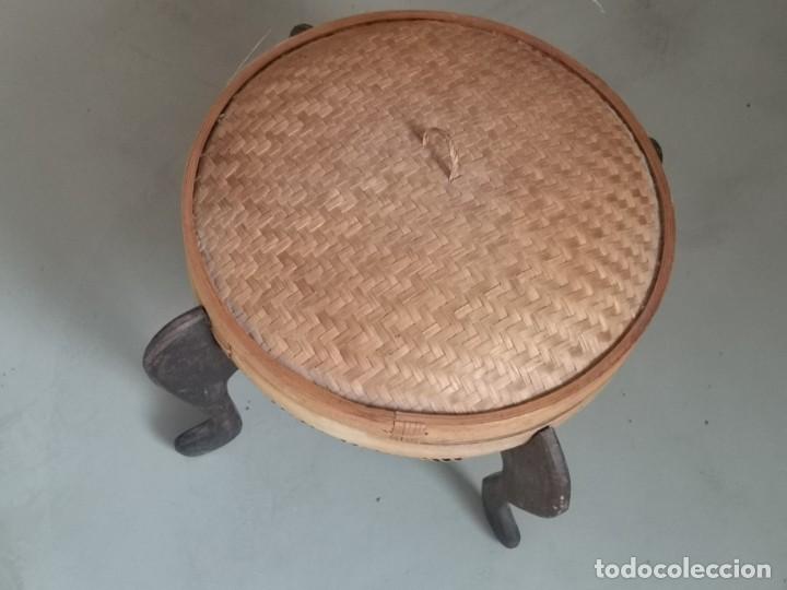 Artesan&iacute;a: cesto asi&agrave;tico de mimbre y bamb&uacute;. - Foto 1