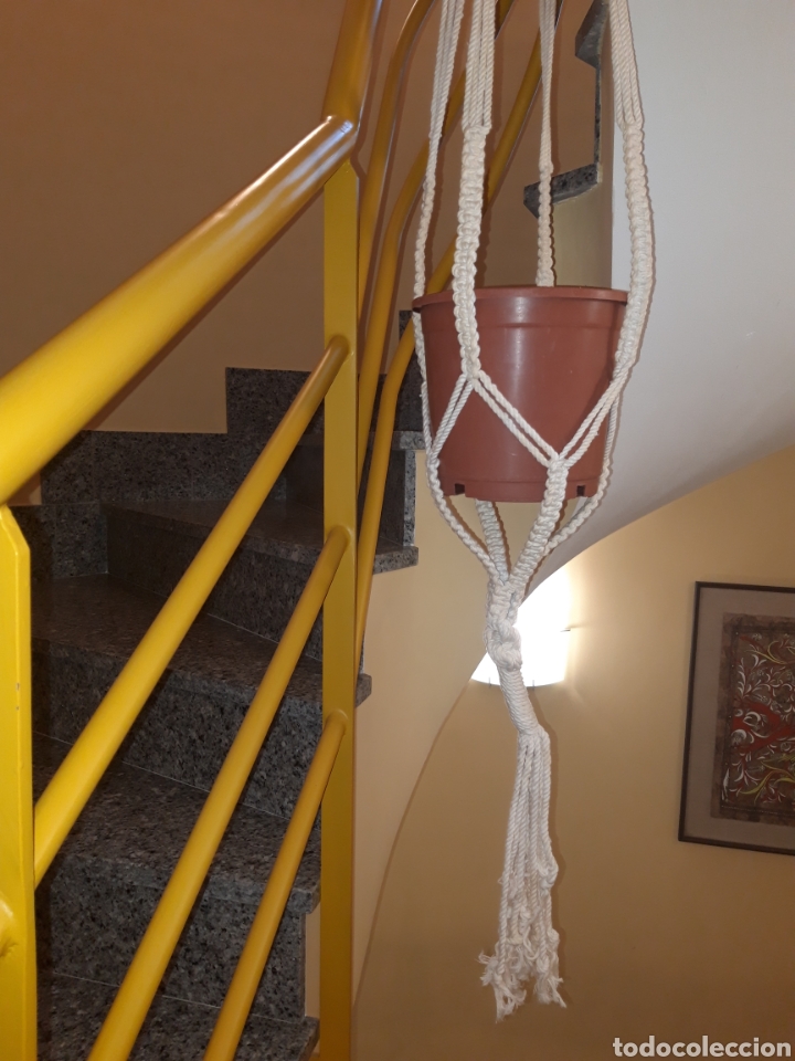 Artesan&iacute;a: Macetero vintage de macrame para dos macetas - Foto 3