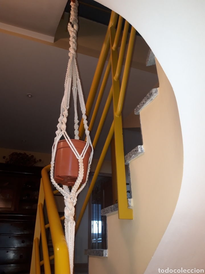 Artesan&iacute;a: Macetero vintage de macrame para dos macetas - Foto 4