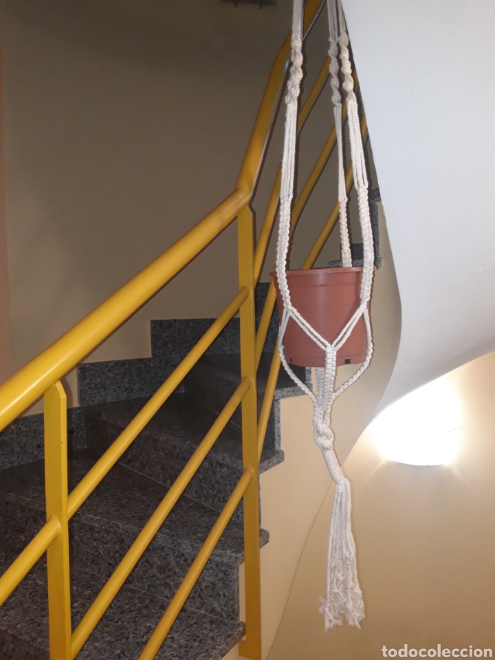 Artesan&iacute;a: Macetero vintage de macrame para dos macetas - Foto 1