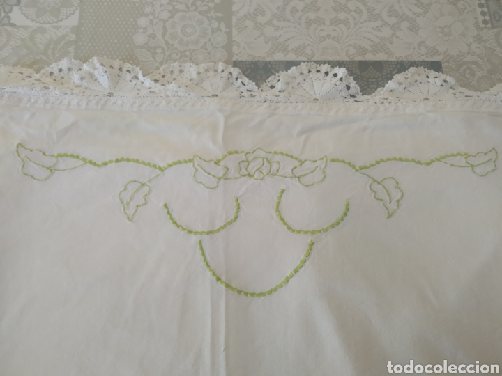 Artesan&iacute;a: S&aacute;bana algod&oacute;n y puntillas - Foto 2