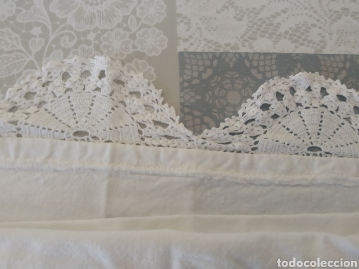Artesan&iacute;a: S&aacute;bana algod&oacute;n y puntillas - Foto 5