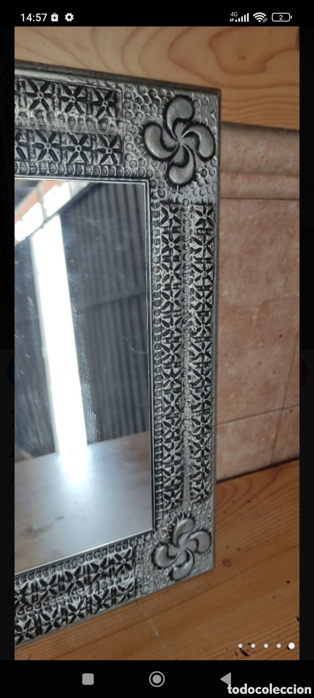 Artesan&iacute;a: ANTIGUO ESPEJO REPUJADO - Foto 5