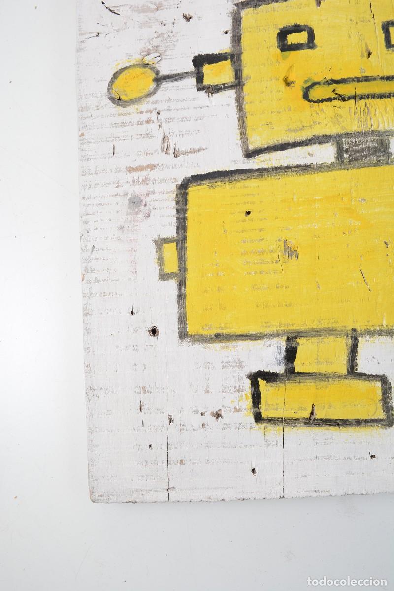 Artesan&iacute;a: Cuadro de robot sobre madera - Foto 7