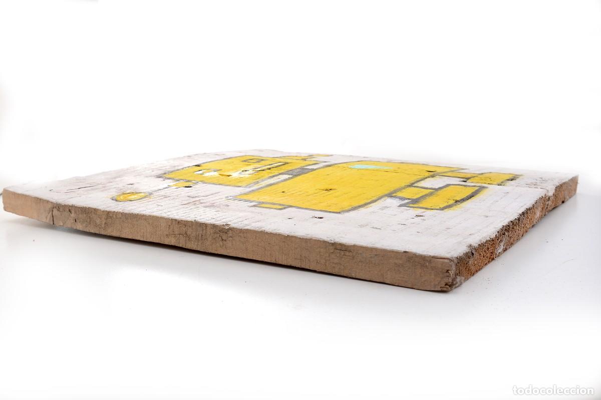 Artesan&iacute;a: Cuadro de robot sobre madera - Foto 9