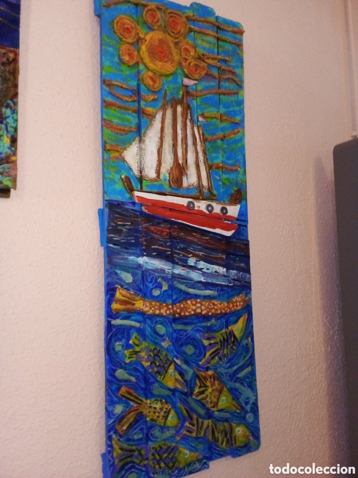 Artesan&iacute;a: CUADRO MARINA RECICLADO - Foto 1