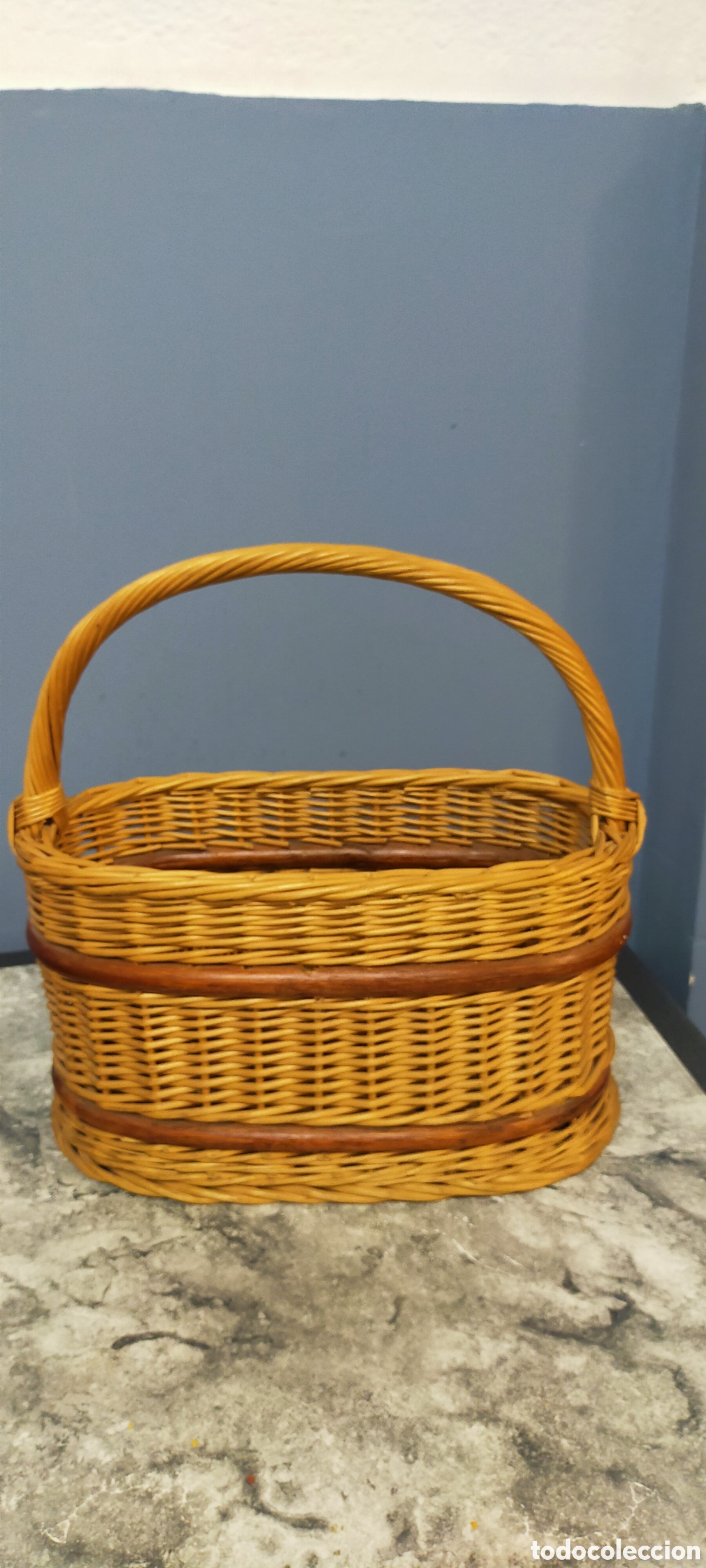 Artesan&iacute;a: Cesta mimbre , dos compartimentos - Foto 4