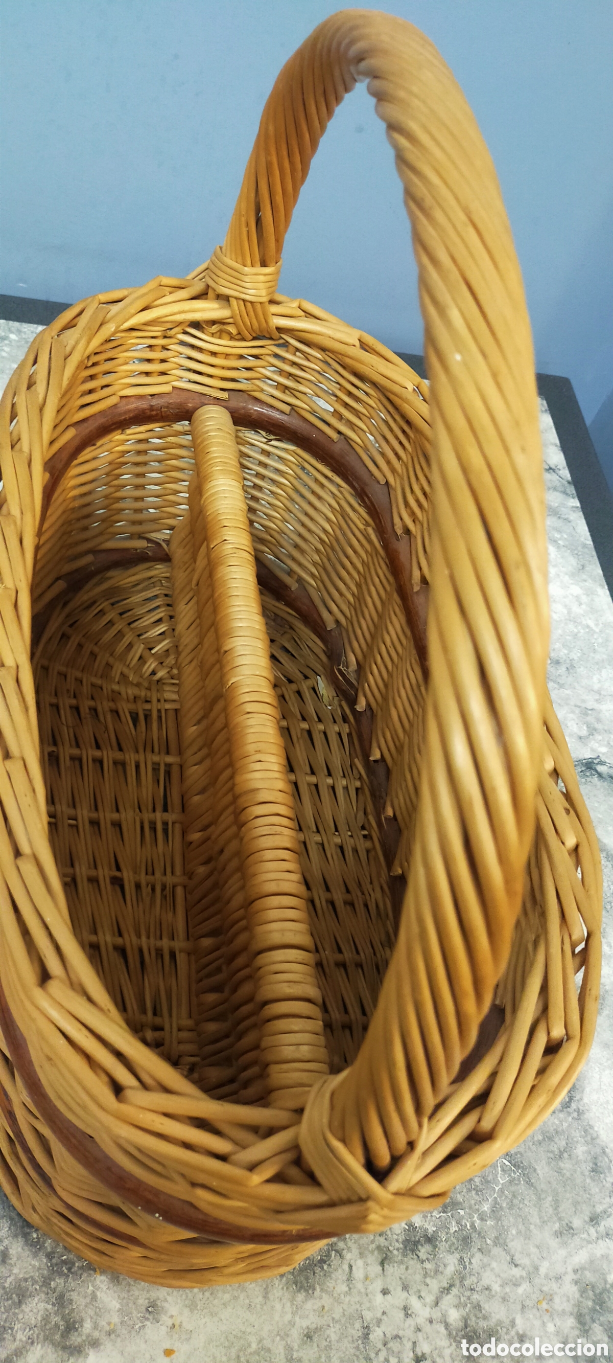 Artesan&iacute;a: Cesta mimbre , dos compartimentos - Foto 5