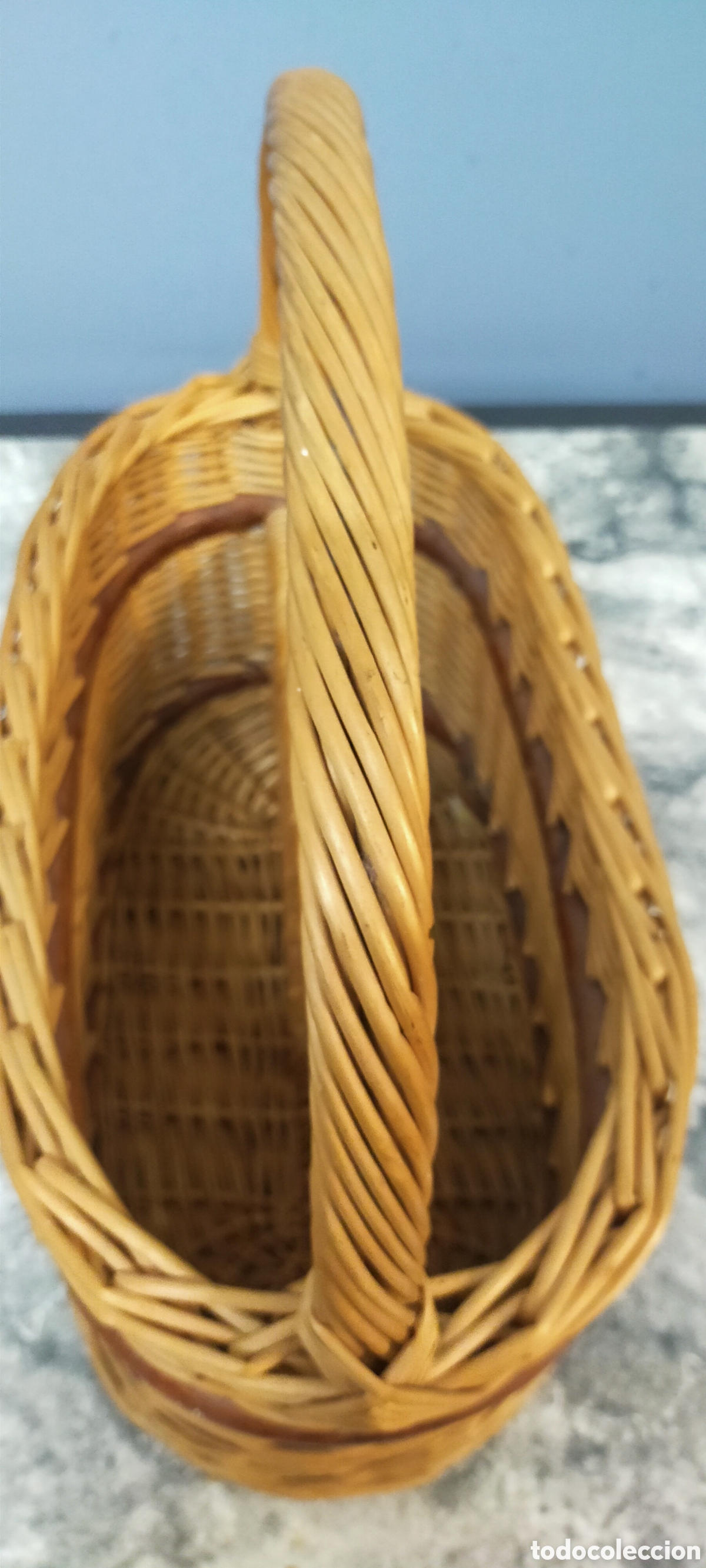 Artesan&iacute;a: Cesta mimbre , dos compartimentos - Foto 6