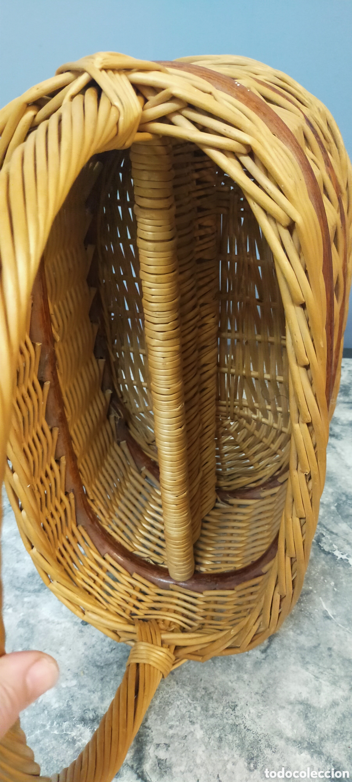 Artesan&iacute;a: Cesta mimbre , dos compartimentos - Foto 8