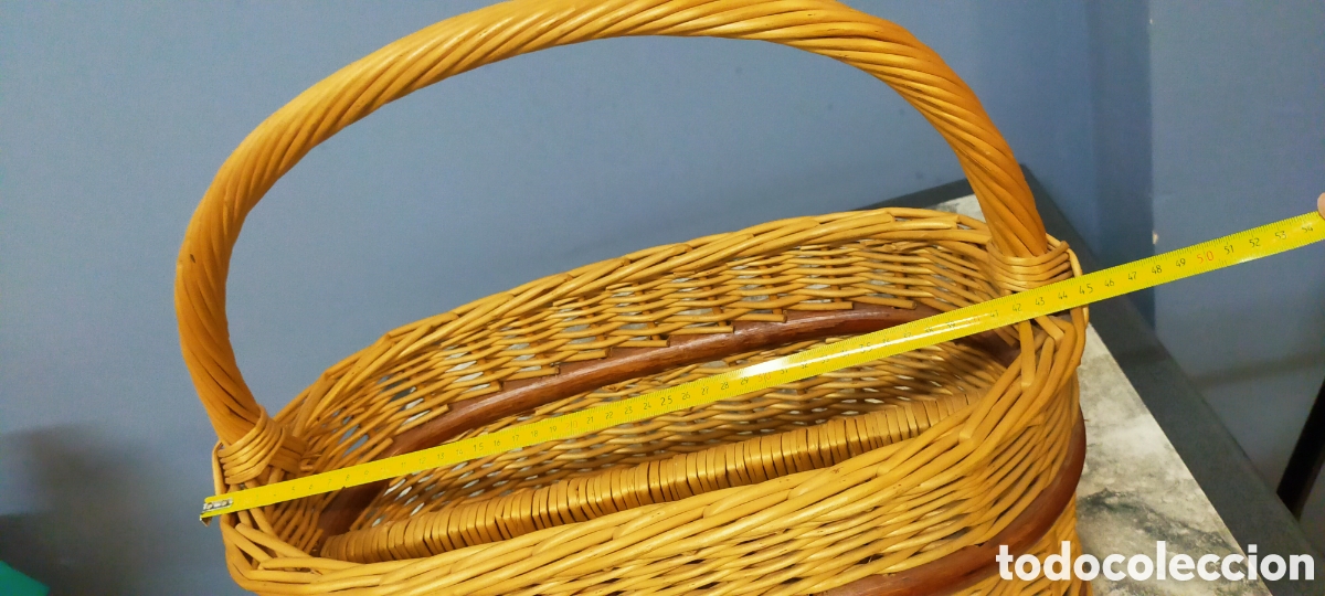 Artesan&iacute;a: Cesta mimbre , dos compartimentos - Foto 1