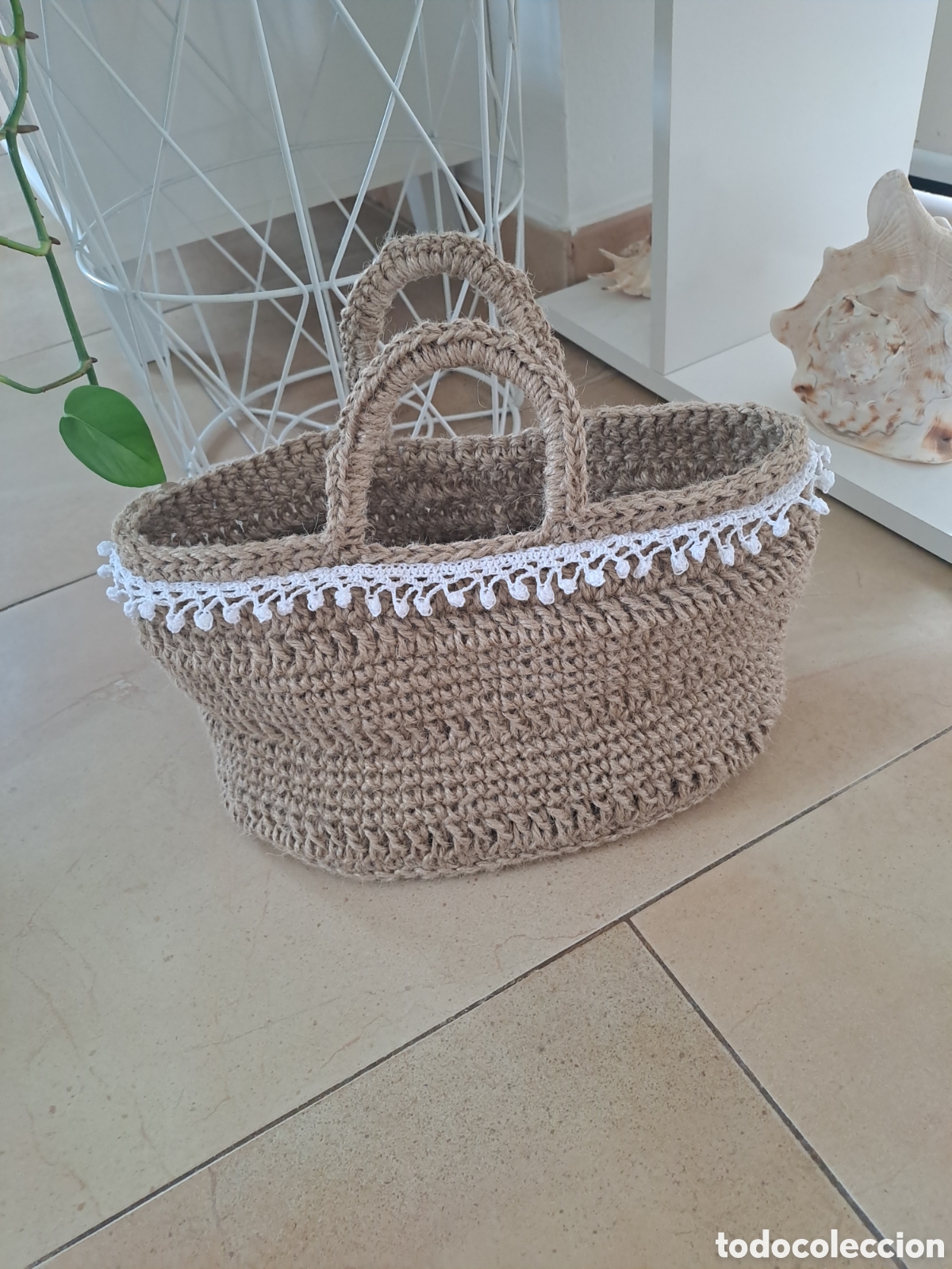 Artesan&iacute;a: Cesta de yute - Foto 1