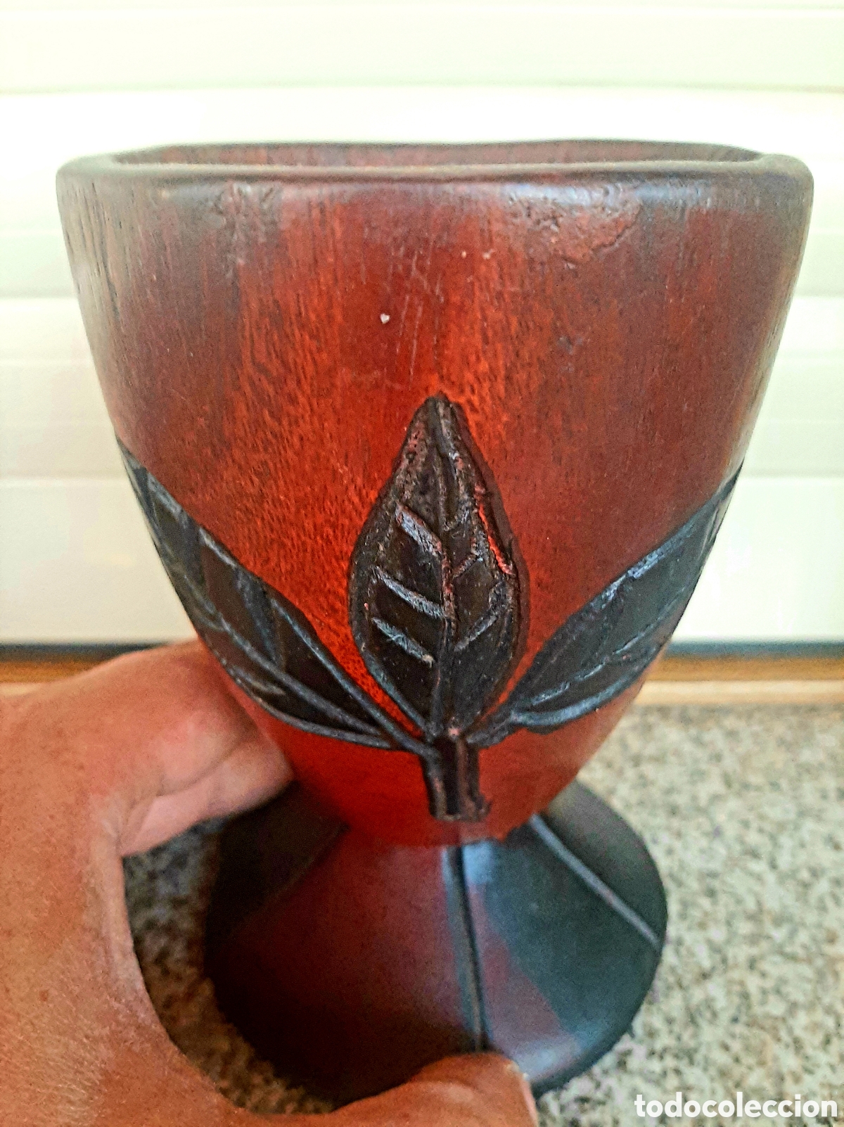 Artesan&iacute;a: COPA C&Aacute;LIZ MADERA TALLADA - Foto 2