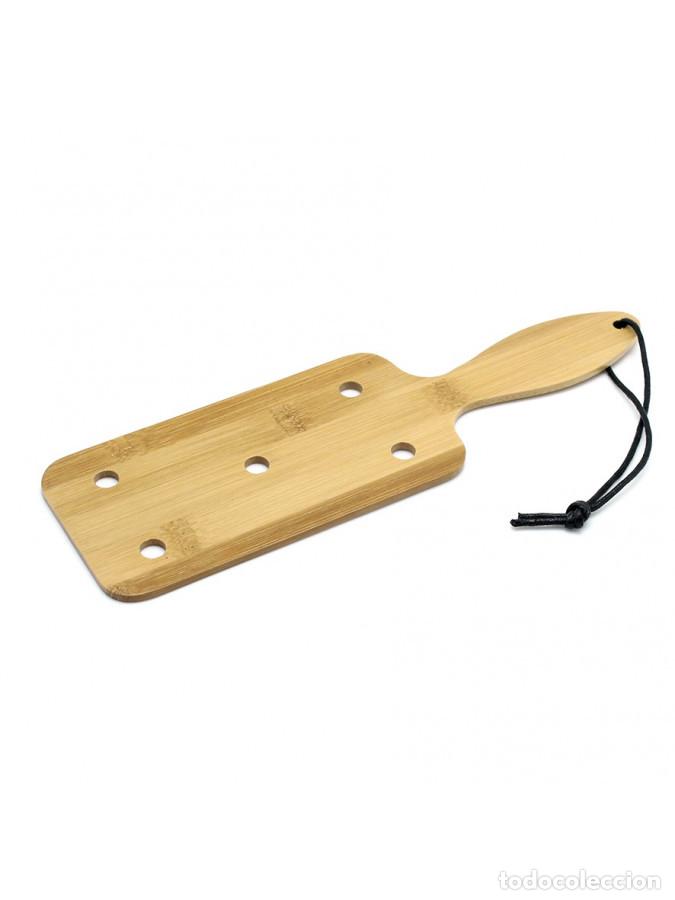 Handicraft: Pala de madera de bamb&uacute; con mango y agujeros (27 cm) &ndash; Multiusos
