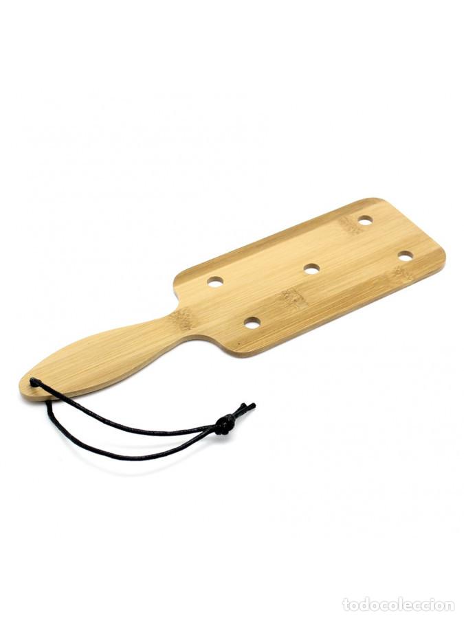 Artesan&iacute;a: Pala de madera de bamb&uacute; con mango y agujeros (27 cm) &ndash; Multiusos - Foto 2